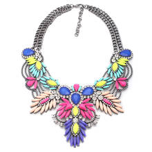 4 colors good quality  NEW style Fashion Vintage Unique collar pendant Chunky Necklace Statement Jewelry for Women necklace 2024 - buy cheap