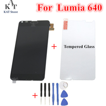 1 шт. для NOKIA Microsoft Lumia 640 ЖК-дисплей сенсорный экран с рамкой для Lumia 640 LTE + инструменты из закаленного стекла Запасная часть 2022 - купить недорого
