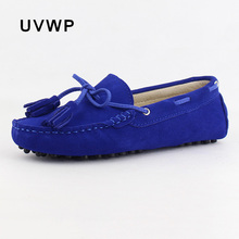 New Fashion Genuine Leather Women Flat Shoes Slip On Woman Loafers Women's Casual Shoes Flats Soft Moccasins Female Footwear 2024 - buy cheap