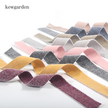 Kewgarden-Cinta de felpa hecha a mano, cintas de rayas horizontales de 16mm, 1 ", 25mm, accesorios para lazos, cintas de embalaje de satén, 10 yardas 2024 - compra barato