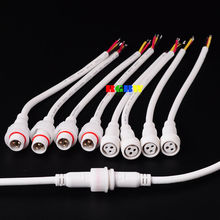 Cable de Color blanco impermeable IP67, conector LED fr WS2812B WS2811, 2 ~ 100, 3 pines, 18AGW 2024 - compra barato