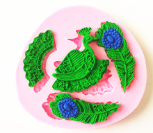 Design 9216 Peacock Feathers Silicone  Mold,  Sugar Mold ,Chocolate Mold, Cake Decoration Tool 2024 - buy cheap