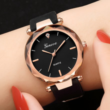 Genebra relógios de luxo feminino couro casual clássico relógio aço inoxidável analógico quartzo cristal relógio de pulso 2019 reloj mujer s7 2024 - compre barato