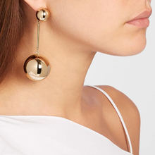 Punk Big Metal Beads Earrings Long Drop Earrings Party Statement Hanging Dangle Earrings Jewelry Accessories For Women Gift 2024 - buy cheap