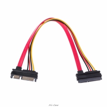 1Pc 30cm 22Pin(15+7) Male To 22 pin Female SATA Serial ATA Data Power Cable Extension Connector Cord SATA Cables 2024 - buy cheap