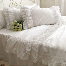 Top Luxury Korean Bedding Set Elegant Embroidery Lace Duvet Cover Ruffle Craft Cake Layers Bedding Bedspread Bed Sheet Hot Sale 2024 - buy cheap