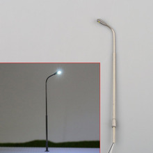 10pcs Metal 1:200 Model Trains Stainles Light Poles Wired LED Lighted Street Lamps 2024 - buy cheap