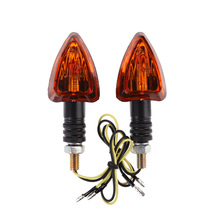 2pcs 12v Mini Motorcycle Motorbike Turn Signal Indicators Arrow Carbon Amber Light 2024 - buy cheap