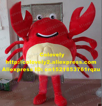 Darling Red Crab Granchio Mascot Costume Cartoon Character Mascotte Adult Smiling Face Big Pliers Thin Legs No.9668 Free Ship 2024 - buy cheap