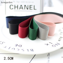 Kewgarden-cintas de satén de algodón de Color sólido, lazo hecho a mano, accesorios para ropa, 25mm, 2,5 cm, 6 m/lote 2024 - compra barato