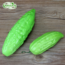 Quality artificial vegetables bitter gourd foam fruit model props kitchen cabinet furniture decoration 2024 - buy cheap