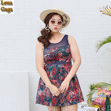 Lena Gaga Swim Wear One Piece Suit Swimsuit Plus Size Swimwear Women Fat Fused Bath Suit Big Bust One Piece Swimsuit With Skirt 2024 - buy cheap