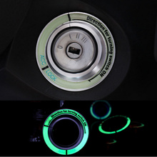 Светящийся автомобильный выключатель зажигания декоративные наклейки отверстие для ключей защитный круг для Ford Focus MK2 MK3 MK4 ST RS 05-16/KUGA Escape 2024 - купить недорого