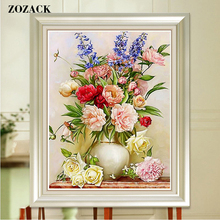 DIY Needlework cross-stitch kits Royal paintings flowers vase Home Decor DMC chinese printed Cross Stitch Kits for Embroidery 2024 - buy cheap