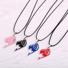 HSIC Cosplay Accessories Fairy Tail 4 Color Cosplay Anime Alloy Leather Rope Necklace Charm Pendant Gift Hot Movie Jewelry 2024 - buy cheap