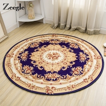 Zeegle Floral Round Carpet For Living Room Anti-slip Computer Chair Floor Mat Coffee Table Area Rug Soft Kids Bedroom Carpets 2024 - buy cheap