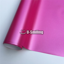 Premium Film Rose Red Satin Matte Chrome Vinyl Wrap Film For Car Sticker Bubble Free Car Foil 2024 - buy cheap