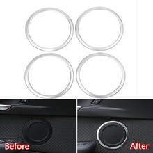 Juego de 4 unids/set de pegatinas de estilo de anillo para Interior de coche, altavoz de Audio para puerta, embellecedor de anillo circular para BMW Serie 1 2017 ABS 2024 - compra barato