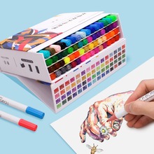 Water-Based Double-Tip Sketch Marker Set ,48 60-color Anime Special Color Primary School Children's Comics Mike Pen Beginner Art 2024 - buy cheap