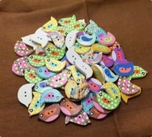 Sale!!! 2015 new 100pcs/sets 2 Holes Mixed Color Lovely bird Wooden Buttons fit Sewing Craft Scrapbooking 15x22mm accessories 2024 - buy cheap