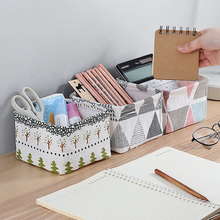 1pc Small Fabric Desktop Storage Box Cosmetic Storage Basket Grocery Storage Basket 2024 - buy cheap