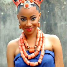 Dudo Jewelry Big Coral Beads African Jewelry Set 3 Layers Bracelet Earrings And Necklace Set 2019 Costume Jewelry Free Shipping 2024 - buy cheap