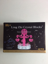 Free shipping 2014 Newly design DIY Funny Libra Crystal 3D Puzzle best toys for children 2024 - buy cheap