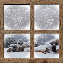 Adesivo de parede de madeira inverno 3d para janela de madeira, decalque artístico, foto, à prova d'água, removível, mural de floresta, decoração de casa, vinil 2024 - compre barato