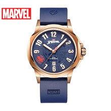 Оригинальные мужские часы Marvel, высококачественные спортивные резиновые кварцевые наручные часы 50 м, водонепроницаемые мужские часы 2024 - купить недорого