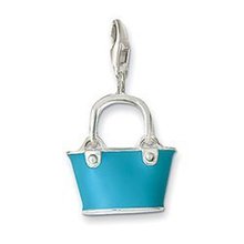 Classic 925 Sterling Blue Shopping Bag Diy Charms Fit Bracelets & Necklace Making Jewelry For Women Drop Shipping SCH0163 2024 - buy cheap