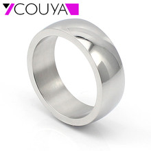 2017 New fashion 316L stainless steel silver color plain shiny rings for men jewelry Wholesale metal fashion jewelry Ring 2024 - buy cheap