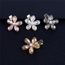 2Pcs Handmade Flower Hair Clips for Women Girls Hair Accessories Barrette Crystal Hair Clip Hairpin Jewelry Gifts 2024 - buy cheap