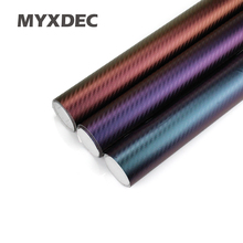 100*30CM 3D Carbon Fiber Vinyl Car Wrapping Foil Motorcycle Car Sticker Decoration Chameleon Stickers For Car Styling 2024 - buy cheap