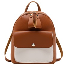 2019 Women Backpack School Bag Leather Zipper For Teenage Girls Bagpack Women Backpack Shoulder Bags High quality #P1 2024 - buy cheap