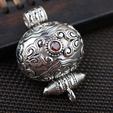 S925 silver pendant wholesale silver antique style Buddhist Shurangama mantra can open the evil spirits 2024 - buy cheap