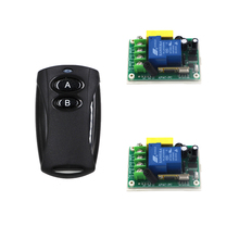 Jog/Auto-lock/Inter-lock Tipo AB Preto Transmissor AC 220 V 30A 1 Canal Inteligente Interruptor de Controle Remoto sem fio SKU: 5523