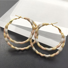 Lanyika Fashion Jewelry Distinctive Abstract circle Big Ear Loops Luxury Wedding Party Romantic Bridal Daily Best Gift 2024 - buy cheap