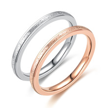 Kristi Tina модные простые женские кольца из нержавеющей стали 2 мм ширина розовое золото цвет ювелирный подарок на палец для девочки 2024 - купить недорого