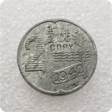 Cópia réplica 1942 holanda 2 1/2 centes moeda cópia frete grátis 2024 - compre barato