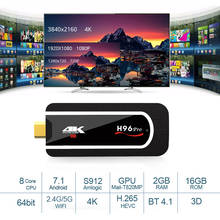 H96 Pro H2  4K TV Stick 2gb 16gb Netflix Android TV Stick Dongle Octa Core Amlogic S912 2.4g 5g Wifi Intelligent Android mini pc 2024 - buy cheap