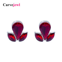 Carvejewl cute stud earrings horse eye tear drop glass stone color rich stud earrings for women jewelry fashion Korean earring 2024 - buy cheap