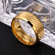 MOREDEAR 8mm Gold Stainless Steel Ring Wedding Engagement Water Wave Rings Women Men Gold Silver 2024 - buy cheap