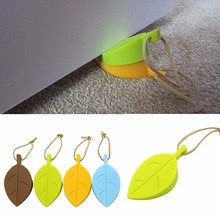 Nosii Leaf Shape Door Stopper Silicone Doorstop Baby Safety Non-Slip Buffer Stop Home Decor Wish Hanging String 2024 - buy cheap