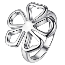 beautiful flower shiny Silver plated Ring Fashion Jewerly Ring Women&Men , /ZTNDFFDV AVCPJDAS 2024 - buy cheap