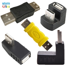 Переходник USB 300 A папа-Мама, разъем USB 180 AM/AF для ноутбука, ПК, компьютера, ноутбука, 2,0 шт./лот 90, 2,0 градусов 2024 - купить недорого