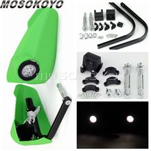 Protectores de manos universales para motocicletas, luz LED verde de 7/8 pulgadas y 22mm, protección para motocicletas todoterreno, para Kawasaki KLX/KLR/KX 125/250/300/450 2024 - compra barato