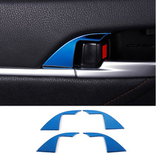 For 8th Toyota Camry 2018 Car Door Handle Bowl Cover Sticker Sequins Decoration Interior accessories carstyling 2024 - buy cheap