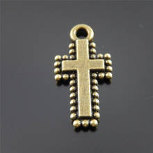 10PCS Cross Charms Pendants For Jewelry Making Alloy Handmade Crafts Finding Antique Bronze Wholesale AU35881 2024 - buy cheap