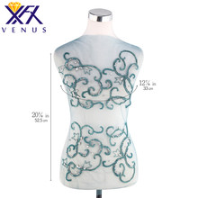 XINFANGXIU Sew On Handmade Beads Wedding Patches Rhinestone Applique Crystal Bridal Dress  Elegant Trim Bodice Decorative 2024 - buy cheap