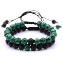 Fashion Adjustable Charm Beaded Handmade Green Black Mix Colors Bracelets For Women Men Weaving Rope Bangle Male Christmas Gifts 2024 - buy cheap